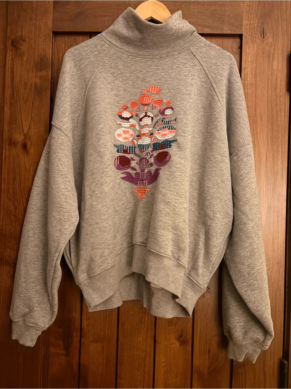 Free People FP Movement On Your Mark Logo Embroidered French Terry Sweatshirt - Picture 5 of 6